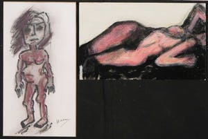 Pieter Haan - Lot van vijf werken, diverse voorstellingen in thema figuren/naakt kopen? Bied vanaf 1!