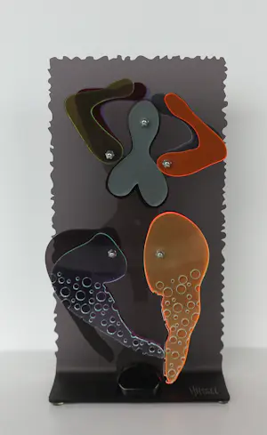 Ad van Hassel - Beeld van plexiglas in houten kistje, Buurvrouw (Cobart Pop Art) kopen? Bied vanaf 100!