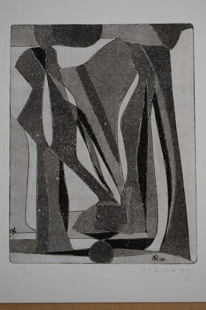 Maria de Ronde - Aquatint - Compositie II - 1979 kopen? Bied vanaf 50!