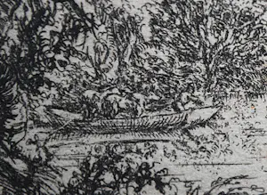 Christian Ludwig von Hagedorn - waterlandschap met vissershut - ets uit 1744 kopen? Bied vanaf 110!