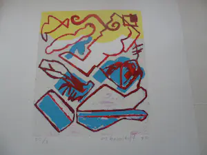 Marianne Haselhoff - Zeefdruk, Abstract. kopen? Bied vanaf 15!