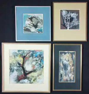 Albert Klijn - Gouache, Lot van vier werken - Ingelijst verkauft für € 45!