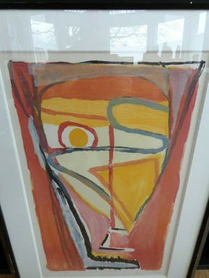 Bram van Velde - ABSTRACTIE / KLEURLITHO / 102x69cm / KADER / SIG kopen? Bied vanaf 405!
