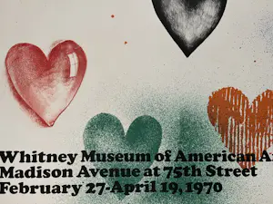 Jim Dine - Six Hearts - Original Siebdruck von 1970 - Whitney Museum of American Art kopen? Bied vanaf 249!
