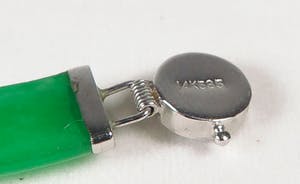 14K Goud - Armband, ring en hanger van witgoud met groene stenen kopen? Bied vanaf 150!