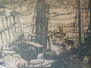 Marius Richters - Havengezicht op Rotterdam. kopen? Bied vanaf 59!