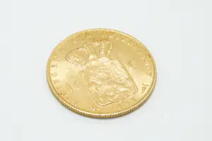 06- Origineel 900/1000 (90%) gouden "tientje" - Koningin Wilhelmina - 1897 kopen? Bied vanaf 440!