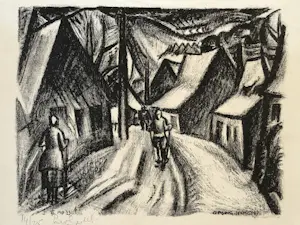 Leo Gestel - Twee litho's Ertsgebergte kopen? Bied vanaf 180!