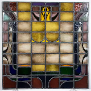 Niet of onleesbaar gesigneerd - Glas in lood, Art Deco ontwerp kopen? Bied vanaf 10!