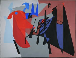 Jan van der Zee - Gouache, Compositie met figuren kopen? Bied vanaf 500!