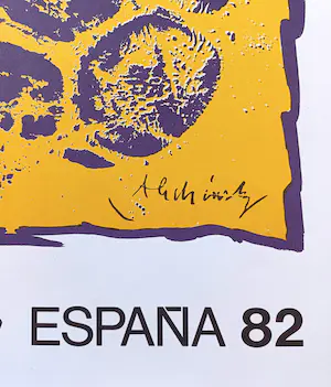 Pierre Alechinsky - Copa del Mundo de Futbol - Espana1982, lithografisch affiche kopen? Bied vanaf 70!