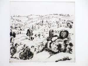 Herman Berserik - Frans landschap - Ets verkocht voor € 75!