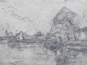 Floris Verster - Landschap bij Noorden - Ets kopen? Bied vanaf 70!