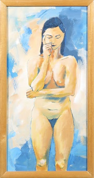 Mieke Koenen - Olieverf op doek (op board), Drie luik - Ingelijst kopen? Bied vanaf 1!