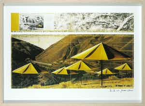 Christo - Handgesigneerde exemplaar The Umbrella's - Ingelijst verkocht voor € 1!