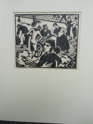 Wim Oepts - MARKTSCENE /// HOUTSNEDE VAN WIM OEPTS kopen? Bied vanaf 110!