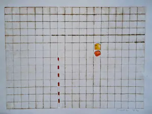 Jan Montyn - Bijzonder! Unica (1/1) reliëf Ets/aquatint "Compositie A" - GROOT! kopen? Bied vanaf 70!