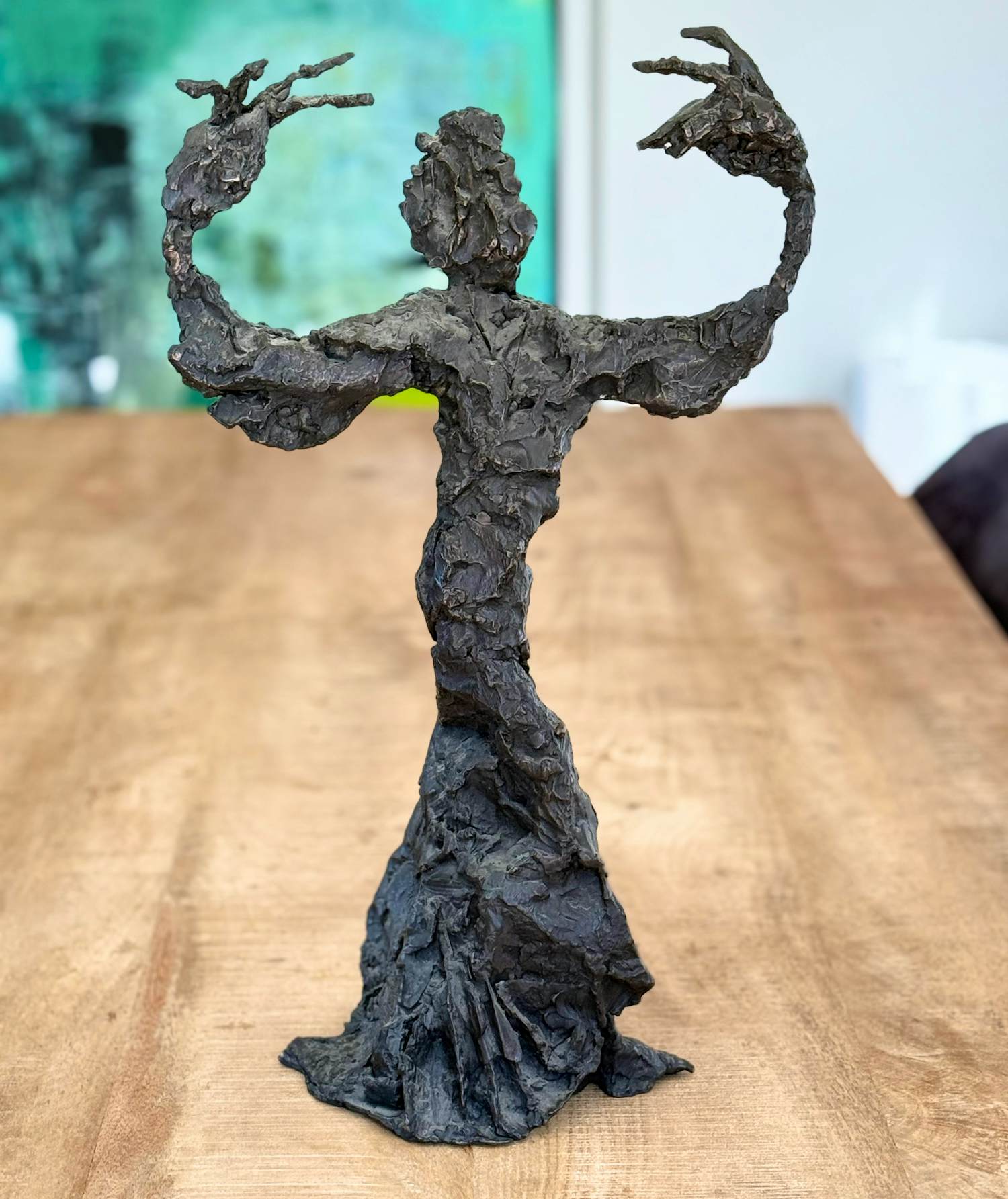 Jan Sierhuis - Bronzen sculptuur: 'Tango danseres'. kopen? Bied vanaf 1150!