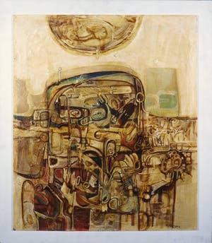 Jack Harden - Gemengde techniek op board, Progessieve produktie - Ingelijst kopen? Bied vanaf 1!