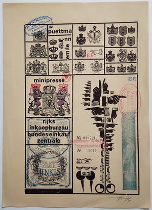 Emile Puettmann - Minipresse Dadaisme /Typografie - Lithografie 1974. kopen? Bied vanaf 10!