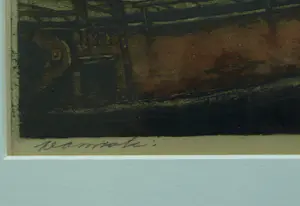 Cornelis Brandenburg - Kleurenets, Damrak Amsterdam – Lijst, 63 x 83 cm. kopen? Bied vanaf 1!