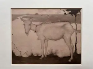 Jan Mankes - Originele Heliogravure Geit bij het Meer 1923 kopen? Bied vanaf 135!