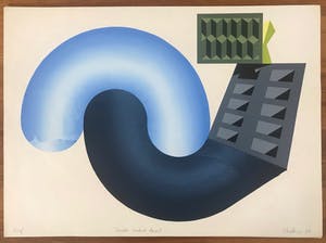 Michael Challenger - Op-Art! - Zeefdruk - 'Double Backed Beast' - 1967 - Gesigneerd kopen? Bied vanaf 1!