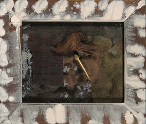 Jan Martens - Assemblage op paneel, Zonder titel - Ingelijst (+ boek!) kopen? Bied vanaf 1!
