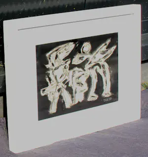 Jan Elburg - Ingelijste inkttekening: 'Figurengroep' - 1958 kopen? Bied vanaf 375!