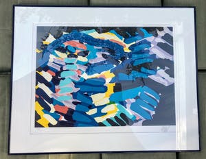 Karel Appel - Zeefdruk, Uit de 'Stripes' serie - 31/77 - handgesigneerd kopen? Bied vanaf 475!