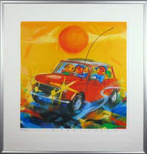 Ad Verstijnen - Zeefdruk,Mini - Ingelijst verkocht voor € 60!