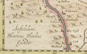 Hendrik Hondius - Handgekleurde kopergravure, Nassovia Comitatus kopen? Bied vanaf 35!