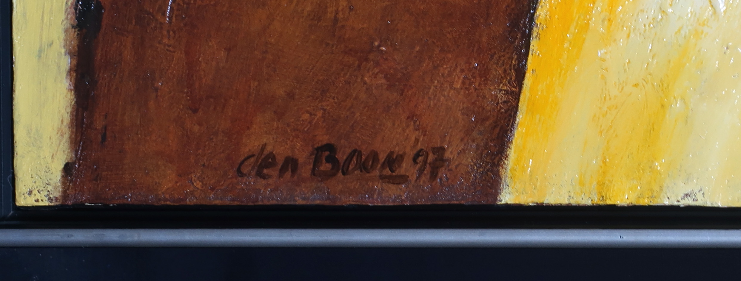 Theo den Boon - Acryl op doek, Compositie - Ingelijst kopen? Bied vanaf 1!