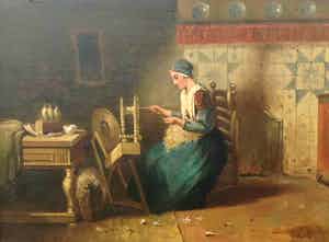 Sipke Kool - 4714 - Vrouw achter weefgetouw verkocht voor € 250!