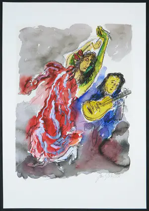 Jan Sierhuis - Giclée, Danseres, inclusief gedicht kopen? Bied vanaf 50!