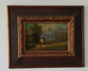 Niet of onleesbaar gesigneerd - landschap met een man figuur kopen? Bied vanaf 1!