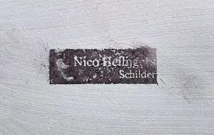 Nico Heijligers - Janskerkhof, sneeuw, olieverf op paneel kopen? Bied vanaf 1100!