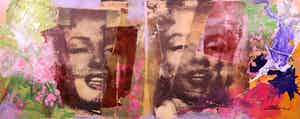 Claus Costa - Gemengde techniek op doek, Marilyn Monroe (Groot) verkocht voor € 150!
