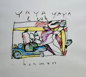 Herman Brood - Yaya - ingelijst - EA kopen? Bied vanaf 350!