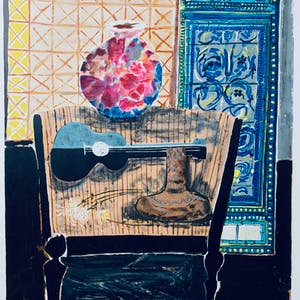 Wendy Chazin - Composition with guitar and vase kopen? Bied vanaf 23!