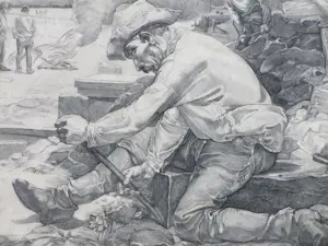 Johannes Josephus Aarts - Arbeider - Kopergravure kopen? Bied vanaf 80!