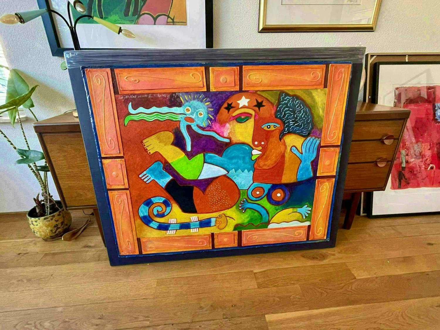 Clemens Briels - Handbewerkte zeefdruk Nr. 4 - Un jardiro secreto - op paneel kopen? Bied vanaf 325!