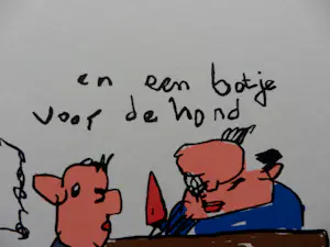 Herman Brood - Kleurenzeefdruk BOTJE VOOR DE HOND kopen? Bied vanaf 69!
