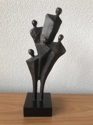 Brons (Onbekend) - Schitterend bronzen beeld " GEZIN / FAMILIE " kopen? Bied vanaf 35!
