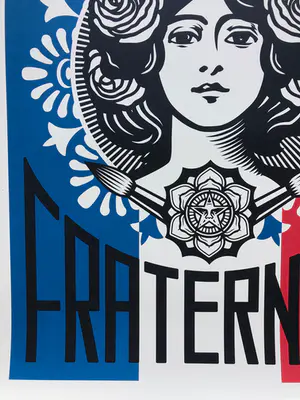 AcheterShepard Fairey - Liberté Egalité Fraternité? Enchérissez de 55!