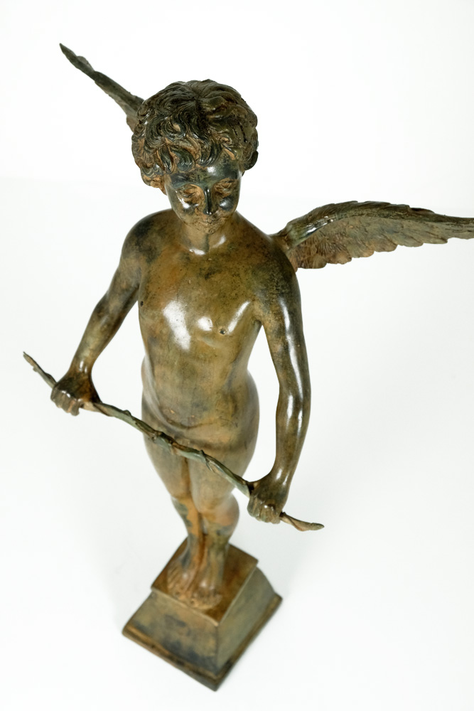 Pierre Chenet - Bronzen sculptuur van engel met boog (cupido) kopen? Bied vanaf 349!