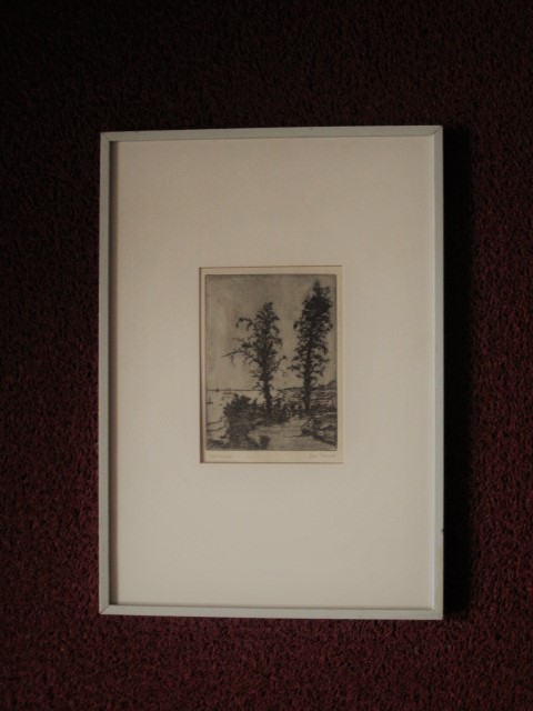 Poppe Damave - Haarlems impressionist - Mooie gesigneerde Droge naald Ets "Normandie"  kopen? Bied vanaf 1!