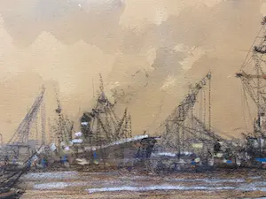 Wim Bos - Rotterdams havengezicht kopen? Bied vanaf 1!