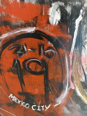 Leyton Rowley - Dias Los Muertos 2019 GROTE KLEURRIJKE SCHILDERIJ kopen? Bied vanaf 700!