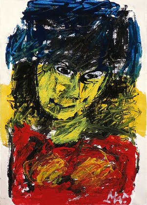 Martin van Wordragen - Olieverf, Straatkatje - Ingelijst kopen? Bied vanaf 10!